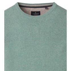 CASAMODA Herren Pullover Langarm Rundhals Regular Baumwolle Grün