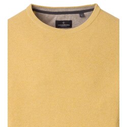 CASAMODA Herren Pullover Langarm Rundhals Regular Baumwolle Gelb
