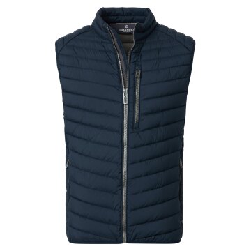 CASAMODA Herren Outdoor-Steppweste Stehkragen Zipper Marine