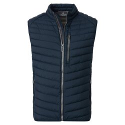 CASAMODA Herren Outdoor-Steppweste Stehkragen Zipper Marine