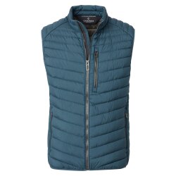 CASAMODA Herren Outdoor-Steppweste Stehkragen Zipper Blau