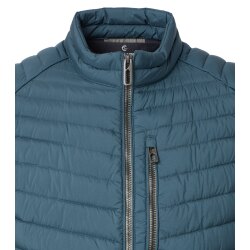 CASAMODA Herren Outdoor-Steppweste Stehkragen Zipper Blau