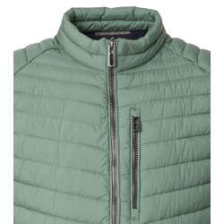 CASAMODA Herren Outdoor-Steppweste Stehkragen Zipper  Grün