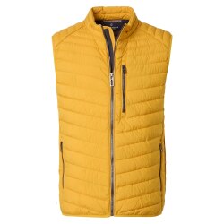 CASAMODA Herren Outdoor-Steppweste Stehkragen Zipper  Gelb