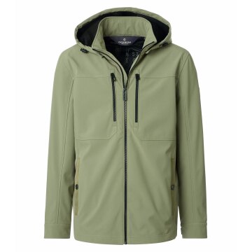 CASAMODA Outdoor-Softshelljacke Kapuze Zipper Regular Hellgrün