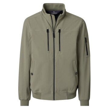CASAMODA Herren Outdoor-Softshell-Blouson Zipper Hellgrün
