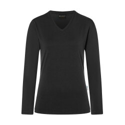 KARLOWSKY Damen Shirt CASUAL-FLAIR V-Neck Modern Schwarz