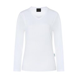 KARLOWSKY Damen Shirt CASUAL-FLAIR V-Neck Modern Weiß