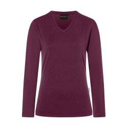 KARLOWSKY Damen Shirt CASUAL-FLAIR V-Neck Modern Aubergine