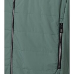 CASAMODA Herren Outdoor-Steppweste Stehkragen Zipper Grün