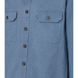 CASAMODA Hemdjacke Langarm Casual Baumwollmix Self-Shade Blau