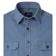 CASAMODA Hemdjacke Langarm Casual Baumwollmix Self-Shade Blau