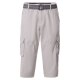 CASAMODA Herren Cargo-3/4-Bermuda BEN Gürtel Regular Silber