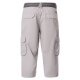 CASAMODA Herren Cargo-3/4-Bermuda BEN Gürtel Regular Silber