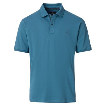 CASAMODA Herren Poloshirt Kurzarm Regular Stretch Piqué Aqua