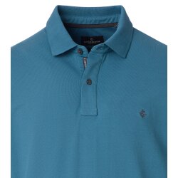 CASAMODA Herren Poloshirt Kurzarm Regular Stretch Piqué Aqua