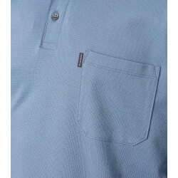 CASAMODA Herren Poloshirt Langarm Regular Piqué Hellblau