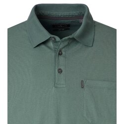 CASAMODA Herren Poloshirt Langarm Regular Piqué Grün