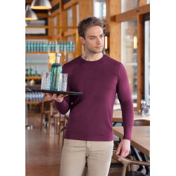 KARLOWSKY Herren Shirt CASUAL-FLAIR Rundhals Regular Aubergine