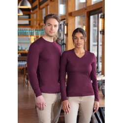 KARLOWSKY Herren Shirt CASUAL-FLAIR Rundhals Regular Aubergine