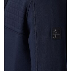CASAMODA Herren Sweat-Troyer Zipper Regular Baumwollmix Marine