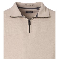 CASAMODA Herren Sweat-Troyer Zipper Regular Baumwollmix Beige