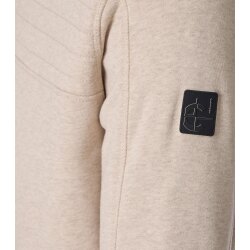 CASAMODA Herren Sweat-Troyer Zipper Regular Baumwollmix Beige