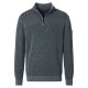 CASAMODA Herren Strick-Troyer Zipper Regular Baumwolle Grün