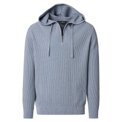 CASAMODA Herren Strick-Hoodie Kapuze Zipper Regular Hellblau