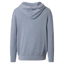 CASAMODA Herren Strick-Hoodie Kapuze Zipper Regular Hellblau