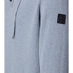 CASAMODA Herren Strick-Hoodie Kapuze Zipper Regular Hellblau