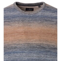 CASAMODA Herren Strickpullover Rundhals Regular Beige gestreift