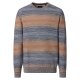 CASAMODA Herren Strickpullover Rundhals Regular Beige gestreift