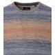 CASAMODA Herren Strickpullover Rundhals Regular Beige gestreift