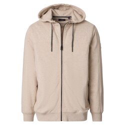 CASAMODA Herren Sweatjacke Kapuze Zipper Baumwollmix Beige
