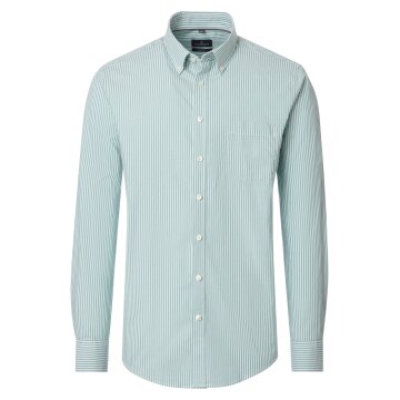 CASAMODA Herren Freizeithemd Button-Down Comfort Grün gestreift