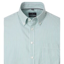 CASAMODA Herren Freizeithemd Button-Down Comfort Grün gestreift