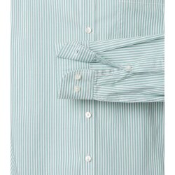 CASAMODA Herren Freizeithemd Langarm Button-Down Grün gestreift