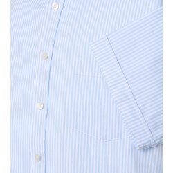 CASAMODA Herren Freizeithemd Button-Down Casual Blau gestreift