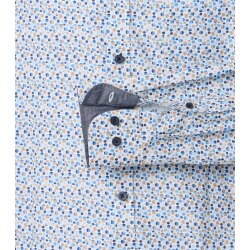 CASAMODA Herren Freizeithemd Button-Down Comfort Beige gepunktet
