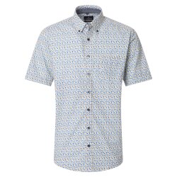 CASAMODA Herren Freizeithemd Button-Down Casual Gelb...