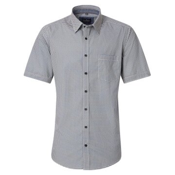 CASAMODA Herren Freizeithemd Kurzarm Kent Comfort Gelb gemustert