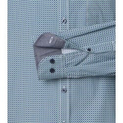 CASAMODA Herren Freizeithemd Langarm Kent Casual Grün gemustert