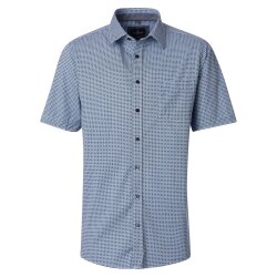 CASAMODA Herren Freizeithemd Kurzarm Kent Casual Blau...