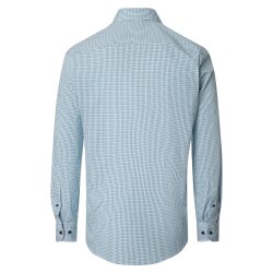 CASAMODA Herren Freizeithemd Button-Down Casual Blau Muster