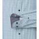 CASAMODA Herren Freizeithemd Button-Down Casual Blau Muster