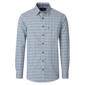 CASAMODA Herren Freizeithemd Langarm Kent Casual Grün Karo