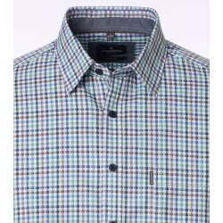 CASAMODA Herren Freizeithemd Langarm Kent Casual Grün Karo