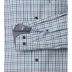 CASAMODA Herren Freizeithemd Langarm Kent Casual Grün Karo