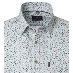 CASAMODA Herren Freizeithemd Langarm Kent Casual Grün Muster